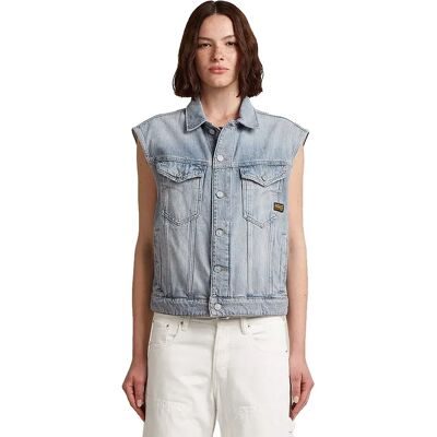 G-star Gilet Relaxed Denim Vintage Platinum Blue XS G-star Gilet Relaxed Denim Vintage Platinum Blue XS
