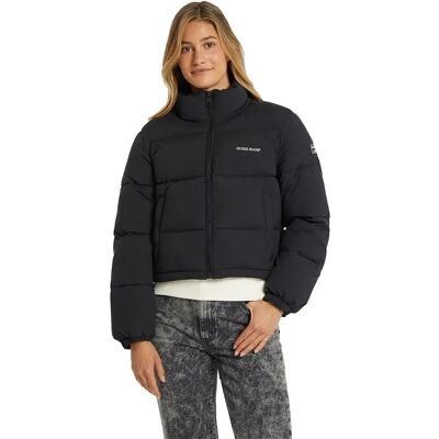 Guess Jeans Giacca Trapuntata Cropped Jet Black A996 M Guess Jeans Giacca Trapuntata Cropped Jet Black A996 M