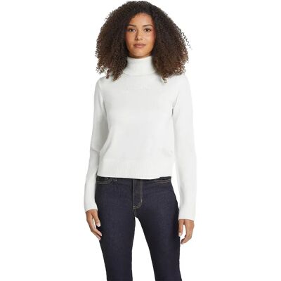 Guess Jeans Maglione Emb Warm White S Guess Jeans Maglione Emb Warm White S