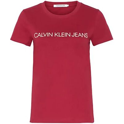 Calvin Klein Maglietta A Maniche Corte Institucinal Logo Garnet S Calvin Klein Maglietta A Maniche Corte Institucinal Logo Garnet S