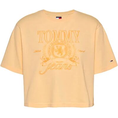 Tommy Hilfiger Top A Maniche Corte Dw0dw20326 Yellow S Tommy Hilfiger Top A Maniche Corte Dw0dw20326 Yellow S