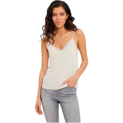Vero Moda Blusa Senza Maniche Bia Beige XS Vero Moda Blusa Senza Maniche Bia Beige XS