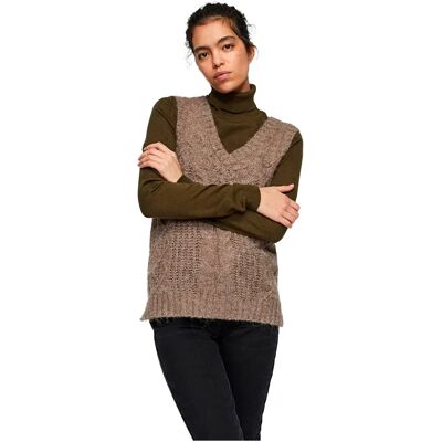 Vero Moda Gilet Di Maglia Briella Brown XL Vero Moda Gilet Di Maglia Briella Brown XL