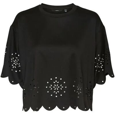 Vero Moda Blusa A Maniche Corte Tora Black L Vero Moda Blusa A Maniche Corte Tora Black L