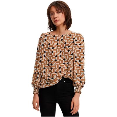 Vero Moda Blusa A Maniche Lunghe Ulja Brown XS Vero Moda Blusa A Maniche Lunghe Ulja Brown XS