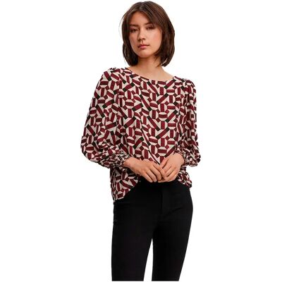 Vero Moda Blusa A Maniche Lunghe Ulja Garnet L Vero Moda Blusa A Maniche Lunghe Ulja Garnet L