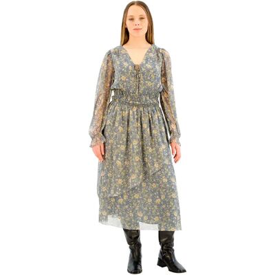 Pepe Jeans Vestito Lungo A Maniche Lunghe Livy Dress Blue M Pepe Jeans Vestito Lungo A Maniche Lunghe Livy Dress Blue M