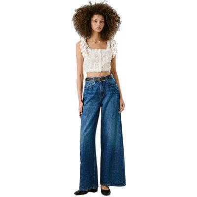 Pepe Jeans Canotta Ora Whitewash White L Pepe Jeans Canotta Ora Whitewash White L