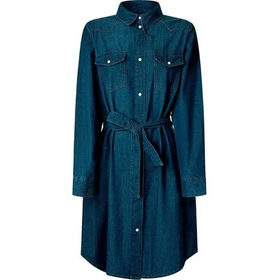 Pepe Jeans Vestito A Maniche Lunghe Victoria Denim Denim 5A0 XL Pepe Jeans Vestito A Maniche Lunghe Victoria Denim Denim 5A0 XL