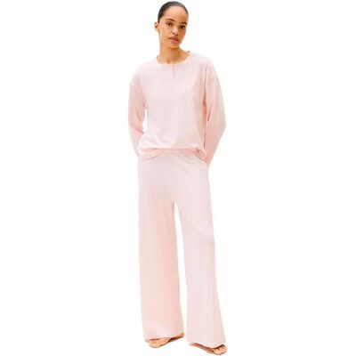Tommy Hilfiger Pigiama A Maniche Lunghe Henley Light Pink Heather S Tommy Hilfiger Pigiama A Maniche Lunghe Henley Light Pink Heather S