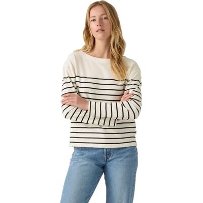 Levi´s ® Top A Maniche Lunghe Marin Stripe Magnolia Stripe Egret Anthracite M Levi´s ® Top A Maniche Lunghe Marin Stripe Magnolia Stripe Egret Anthracite M