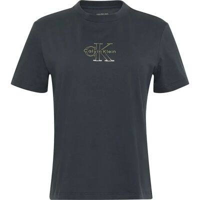 Calvin Klein Jeans Maglietta A Maniche Corte Classic Foil Monologo Inkwell XS Calvin Klein Jeans Maglietta A Maniche Corte Classic Foil Monologo Inkwell XS