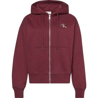 Calvin Klein Jeans Felpa Con Cappuccio Monologo French Terry Renaissance Red M Calvin Klein Jeans Felpa Con Cappuccio Monologo French Terry Renaissance Red M