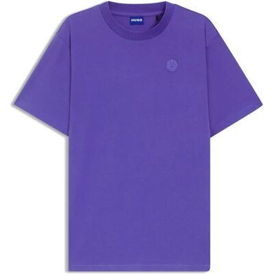 Hugo Maglietta A Maniche Corte Vintage Blue Medium Purple S Hugo Maglietta A Maniche Corte Vintage Blue Medium Purple S