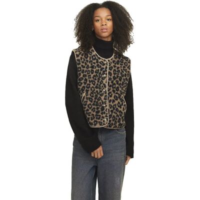 Jack & Jones Gilet Vera Jjxx Cornstalk / Aop Leopard XL Jack & Jones Gilet Vera Jjxx Cornstalk / Aop Leopard XL