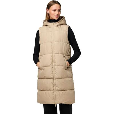 Pieces Gilet Bee New Long Silver Mink XL Pieces Gilet Bee New Long Silver Mink XL