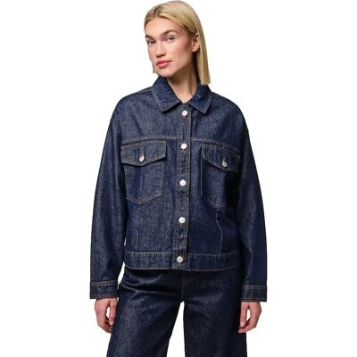 Pieces Giacca Di Jeans Elma Dark Blue Denim / Rinse Wash L Pieces Giacca Di Jeans Elma Dark Blue Denim / Rinse Wash L