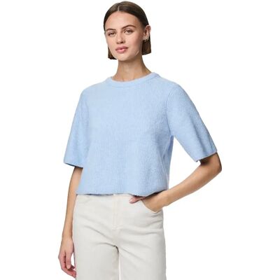 Pieces Maglione A Maniche Corte Silly Cashmere Blue / Melange XL Pieces Maglione A Maniche Corte Silly Cashmere Blue / Melange XL