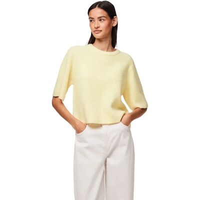Pieces Maglione A Maniche Corte Silly Pale Banana / Melange L Pieces Maglione A Maniche Corte Silly Pale Banana / Melange L