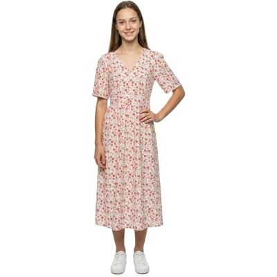 Pieces Vestito A Maniche Corte Tala Midi Cloud Dancer / Multi Flower XS Pieces Vestito A Maniche Corte Tala Midi Cloud Dancer / Multi Flower XS