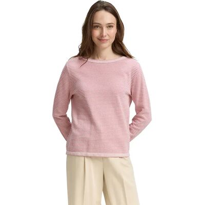 Tom Tailor Maglione 107681 Rose Bubble Knit Stripe S Tom Tailor Maglione 107681 Rose Bubble Knit Stripe S