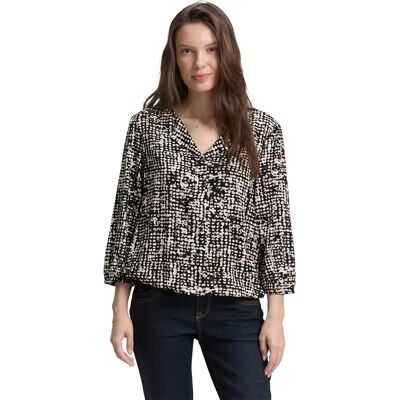 Tom Tailor Blusa A Maniche 3/ 10757 Navy Abstract Dot Design 38 Tom Tailor Blusa A Maniche 3/ 10757 Navy Abstract Dot Design 38