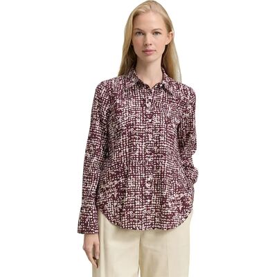 Tom Tailor Blusa A Maniche Lunghe 107586 Dark Red Abstract Dot Design 42 Tom Tailor Blusa A Maniche Lunghe 107586 Dark Red Abstract Dot Design 42
