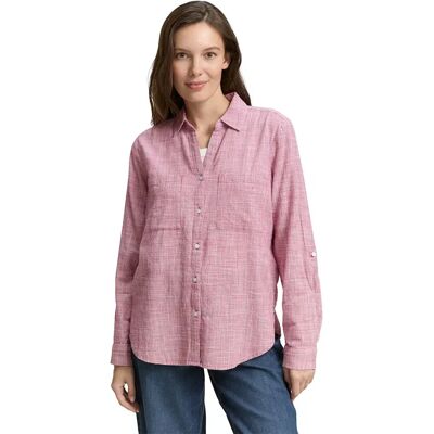 Tom Tailor Blusa A Maniche Lunghe With Slub Structure 103527 Dark Pink 42 Tom Tailor Blusa A Maniche Lunghe With Slub Structure 103527 Dark Pink 42