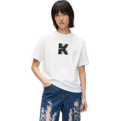 Karl Lagerfeld Jeans Maglietta A Maniche Corte B1w17055 White S Karl Lagerfeld Jeans Maglietta A Maniche Corte B1w17055 White S