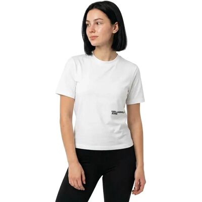 Karl Lagerfeld Jeans Maglietta A Maniche Corte B1w17059 White S Karl Lagerfeld Jeans Maglietta A Maniche Corte B1w17059 White S