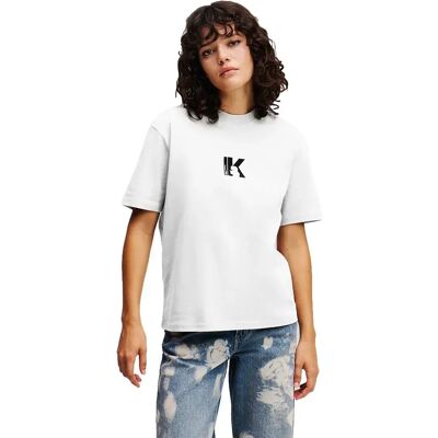Karl Lagerfeld Jeans Maglietta A Maniche Corte A1w17031 White S Karl Lagerfeld Jeans Maglietta A Maniche Corte A1w17031 White S