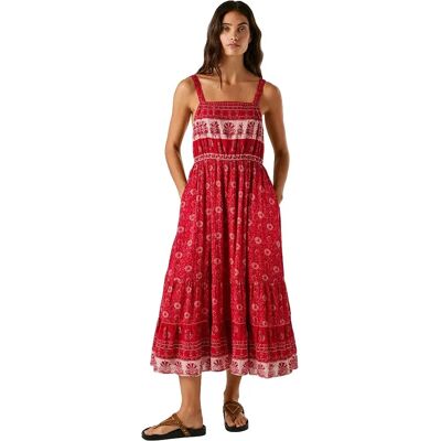 Pepe Jeans Vestito Lungo Senza Maniche Celia Royal Red L Pepe Jeans Vestito Lungo Senza Maniche Celia Royal Red L