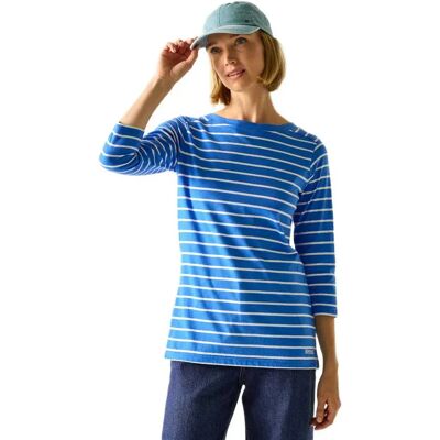 Regatta Maglietta A Maniche 3/4 Bayletta Ii Sonic Blue / White Stripe 52 Regatta Maglietta A Maniche 3/4 Bayletta Ii Sonic Blue / White Stripe 52