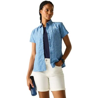 Regatta Camicia A Maniche Corte Mindano Viii Washed Denim Petal Print 48 Regatta Camicia A Maniche Corte Mindano Viii Washed Denim Petal Print 48