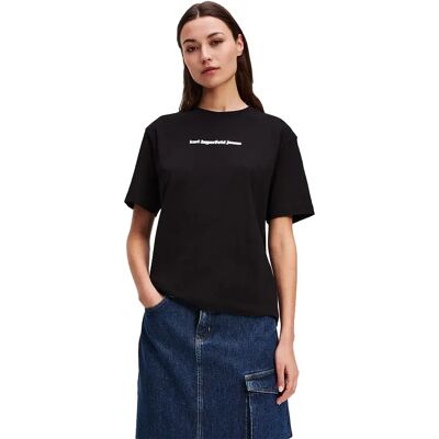 Karl Lagerfeld Jeans Maglietta A Maniche Corte A3w17039 Regular Blur Logo Black S Karl Lagerfeld Jeans Maglietta A Maniche Corte A3w17039 Regular Blur Logo Black S