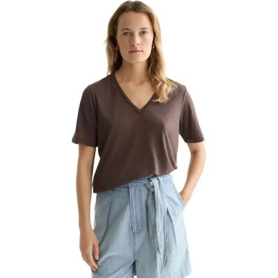 Scotch & Soda Maglietta A Maniche Corte Con Collo A V U9a01291t Linen Hot Fudge S Scotch & Soda Maglietta A Maniche Corte Con Collo A V U9a01291t Linen Hot Fudge S