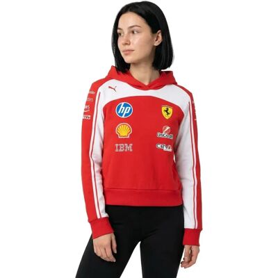 Felpa Con Cappuccio Sf Ferrari Cropped Replica Puma Red XL Felpa Con Cappuccio Sf Ferrari Cropped Replica Puma Red XL