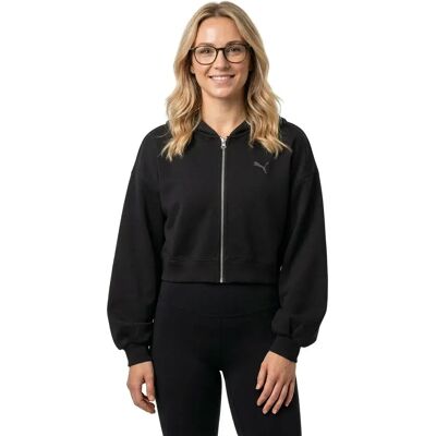 Select Felpa Con Zip Wardrobe Ess Cropped Puma Black S Select Felpa Con Zip Wardrobe Ess Cropped Puma Black S