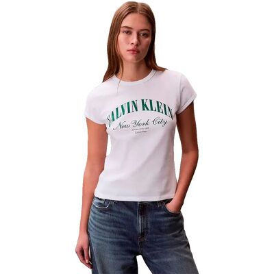 Calvin Klein Jeans Maglietta A Maniche Corte Graphic Logo Baby Bright White M Calvin Klein Jeans Maglietta A Maniche Corte Graphic Logo Baby Bright White M