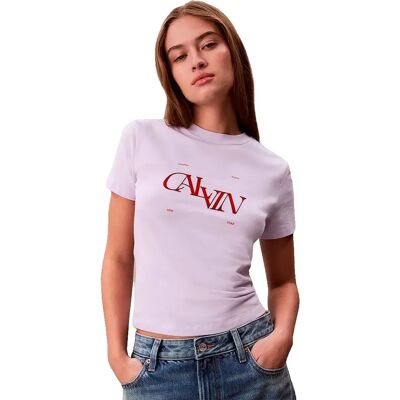 Calvin Klein Jeans Maglietta A Maniche Corte Seasonal Graphic Slim Fit Island Lilac S Calvin Klein Jeans Maglietta A Maniche Corte Seasonal Graphic Slim Fit Island Lilac S