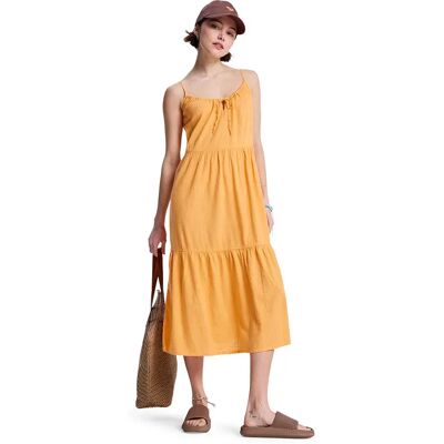 Roxy Vestito Lungo Senza Maniche Down The Line Papaya S Roxy Vestito Lungo Senza Maniche Down The Line Papaya S