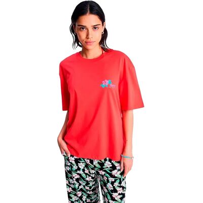 Roxy Maglietta A Maniche Corte Hangloose Poster Hibiscus S Roxy Maglietta A Maniche Corte Hangloose Poster Hibiscus S