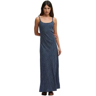 Superdry Vestito Lungo Senza Maniche Printed Cami Maxi Navy Blue Ditsy Hearts S Superdry Vestito Lungo Senza Maniche Printed Cami Maxi Navy Blue Ditsy Hearts S