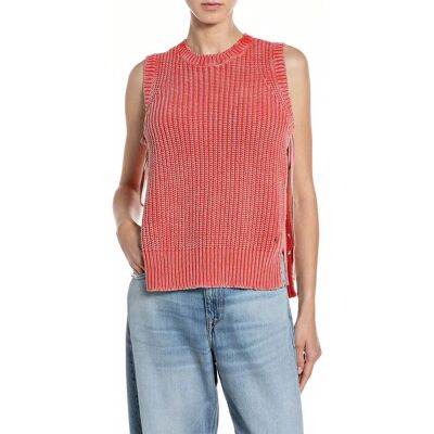 Replay Maglione Senza Maniche Dk208.000.g225q Deep Orange S Replay Maglione Senza Maniche Dk208.000.g225q Deep Orange S