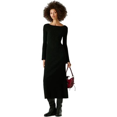 Pepe Jeans Vestito Midi Con Maniche 3/ Chanele Black L Pepe Jeans Vestito Midi Con Maniche 3/ Chanele Black L