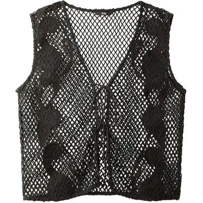 Balmohk Gilet Di Maglia 30000510 Crochet Black XL Balmohk Gilet Di Maglia 30000510 Crochet Black XL