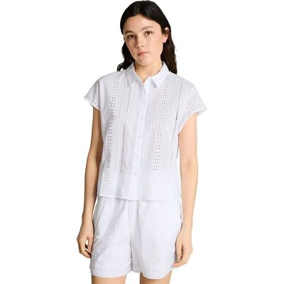 Tom Tailor Blusa A Maniche Corte 1050277 White S Tom Tailor Blusa A Maniche Corte 1050277 White S