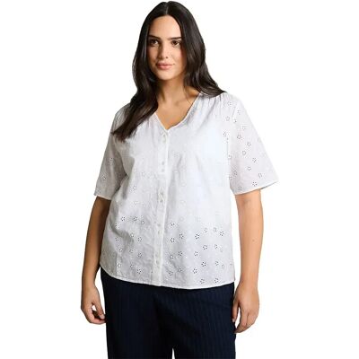 Tom Tailor Blusa A Maniche Corte 1050905 White 48 Tom Tailor Blusa A Maniche Corte 1050905 White 48