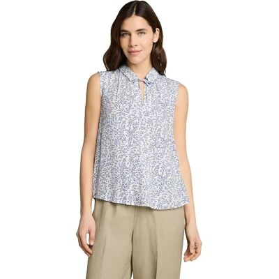 Tom Tailor Blusa Senza Maniche 1051076 White Small Leaves Design 42 Tom Tailor Blusa Senza Maniche 1051076 White Small Leaves Design 42