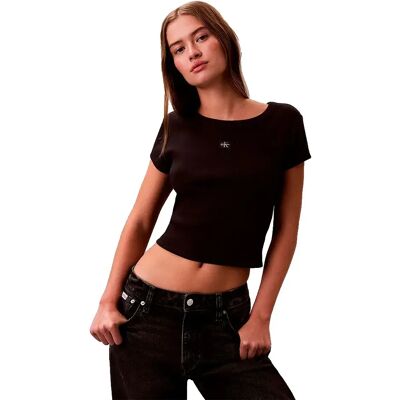 Calvin Klein Jeans Maglietta A Maniche Corte Essentials Baby Black S Calvin Klein Jeans Maglietta A Maniche Corte Essentials Baby Black S